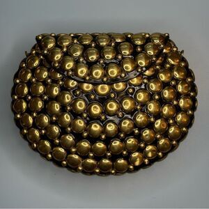 ~$250 MSRP - Ramla INSPIRED BY ROCKSTAR Bag - GOLD COLORED BRASS Stud-like Look